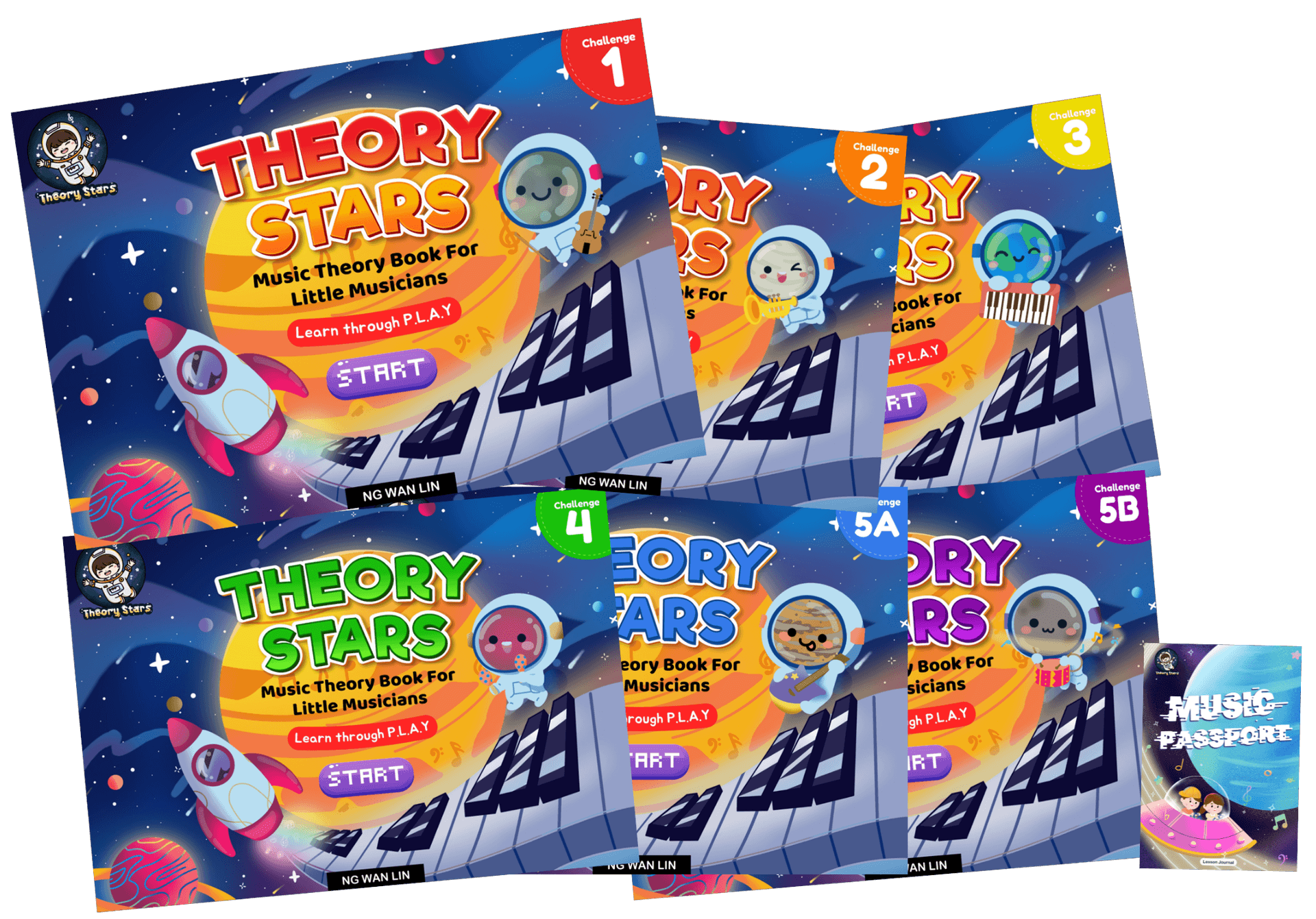 Theory Stars Music Theory Books - Challenge 1 to 5B